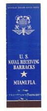 Matchbook: U.S. Naval Receiving Barracks - Miami, Florida  picture