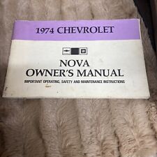 Original 1974 Chevrolet Nova Owners Operators Manual 74 Chevy picture