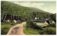 O. & W. R.R. Bridge Over Delaware Hancock Fish's Eddy New York Postcard c.1910 picture
