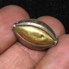 Genuine Ancient Roman Silver Gold Bead in Good Condition Ca. 1st Century AD picture