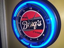Barq's Root Beer Soda Fountain Diner Kitchen Bar Man Cave Neon Wall Clock Sign picture