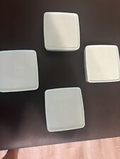 4 Vintage Tupperware (670-4) And Lids (671-31) Light Blue Kid And Clear Bottom picture