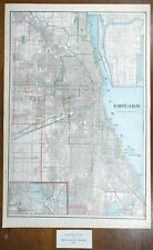 Vintage 1902 CHICAGO ILLINOIS Map 14