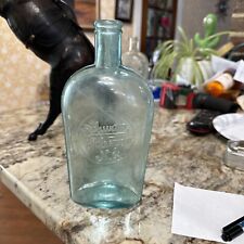 vintage aqua embossed slug plate whiskey bottle Schwartz Paterson NJ whiskey picture