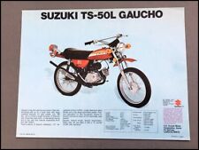 1974 Suzuki TM-75L Mini Cross TS-50L Gaucho Bike Motorcycle 1page Brochure Sheet picture