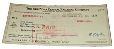 APRIL 1964 BEECH CREEK RAILROAD COMPANY NYC NEW YORK CENTRAL CHECK #1138 picture