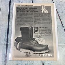 Vintage 1976 Red Wing Boots Print Ad Genuine Magazine Advertisement Ephemera picture