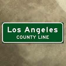Los Angeles California county line highway road sign green freeway 1959 21x7 picture