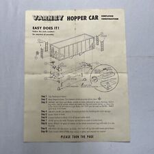 Vintage Varney Hopper Car Kit HO Assembly Instructions Model Railroad Company picture