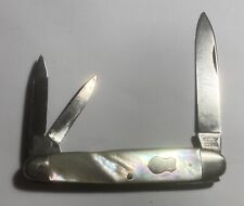 VALLEY FORGE (3) Blade Mother Of Pear Handles Pocket Knife Used Excellent Cond picture
