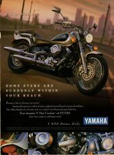1998 Yamaha V-star Custom Motorcycle City Photo Black Gold Bike Vintage Print Ad picture