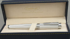 Conklin Herringbone Signature Silver Chased & Chrome Fountain Pen - New In Box picture