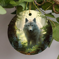 Enchanted Fantasy Wolf, Mythical Art Creature, Fantasy Art Ornament picture