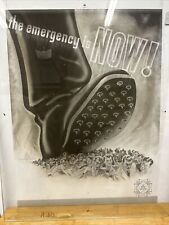 WWII VFW The Emergency Is NOW glass negative  PROPAGANDA POSTER WAR ORIGINAL picture