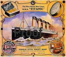 1912 Titanic White Star Ocean Liner Travel Advertisement Poster Art Print picture