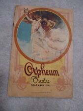 1913 Orpheum Theatre Salt Lake City Utah Booklet LOTS OF OLD ADVERTISING picture