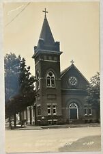 RPPC. St. Mary’s Catholic Church. Big Rapids, Michigan. MI. Real Photo Postcard. picture