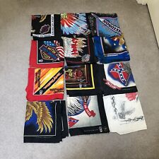 Vintage Harley Davidson Motorcycle Bandana Scarf Mask Lot of 12 Made in USA picture