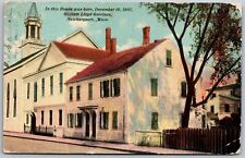 Vtg Newburyport Massachusetts MA William Llyod Garrison Home 1910s View Postcard picture