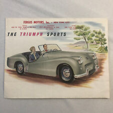 Vintage Triumph Sports Car Sales Brochure Advertising Fergus Motors New York picture
