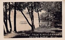 RPPC Devil's Lake WI Wisconsin KIRKLAND HOTEL Photo Vtg Postcard D38 picture