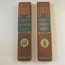 Vintage Lot of 2 EAGLE Turquoise Drawing Leads in Box, H(3) and 6H(2) picture