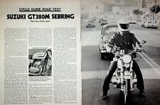 1975 Suzuki GT380M Sebring - 8-Page Vintage Motorcycle Road Test Artlcle picture