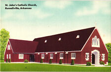 St. John's Catholic Church, Russellville, Arkansas Postcard Unposted MWM picture