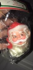 B2 NOS KMART COMMODORE HOLIDAY SANTA HEAD CHRISTMAS ORNAMENT DECORATION RUBBER picture