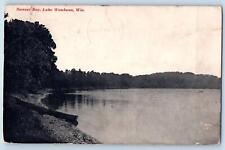 c1910's Sunset Bay Lake Side Boat Grove View Waubesa Wisconsin Posted Postcard picture