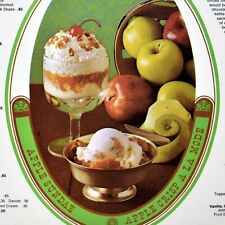 1972 Howard Johnson Restaurant Apple Sundae Menu Oshkosh Winnebago Co Wisconsin picture