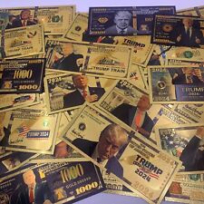 33 PCS/LOT USA President DONALD TRUMP 2024 Black Gold BANKNOTE CARDS NICE GIFT picture