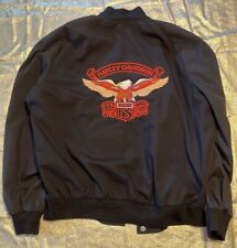 Vantage Custom Classics Vintage Harley-Davidson Embroidered Black Jacket Size L picture