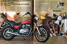 Vintage 1980 Kawasaki KZ440 LTD motorcycle original color ad A258 picture