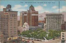 c1940s Hotel Cortez Hilton El Paso Texas San Jacinto linen postcard D496 picture
