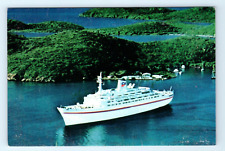 1957 SS Rhapsody Paquet French Cruise Lines NY Postcard picture