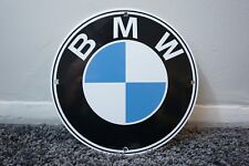 VINTAGE BMW PORCELAIN METAL GAS OIL RARE SIGN SERVICE STATION PUMP DEALER SALES picture