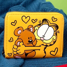 ✿ New LOUNGEFLY Zip Wallet GARFIELD HUGS POOKY Teddy Bear Love Cat Nickelodeon picture