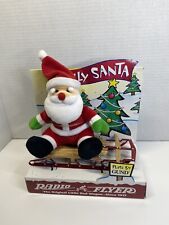 New GUND Miniature Radio Flyer Sled & Jolly Santa Christmas Collectible Plush picture
