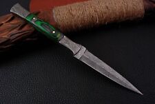 HANDMADE Double-Edged Damascus steel Dagger boot Knife Throwing FULL TANG EDC picture