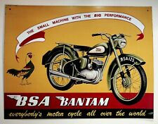 BSA Bantam Rooster Motorcycle Metal Tin Sign USED picture