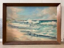 🔥 RARE Early Hawaiian Plein Air Impressionist Seascape Oil Painting, Garrida 55 picture