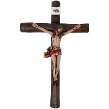 Jesus en la Cruz  15 Inch Wooden Crucifix Finely Detailed Crucifijo Handcrafted picture