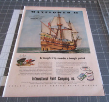 1957 International Paint Company, Mayflower II Vintage Print Ad picture
