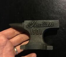 Indian Motorcycles Cast Iron Anvil Blacksmith Advertisement 1Lb+ Paperweight picture