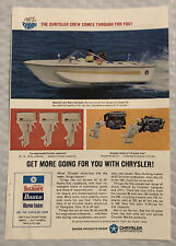 Vintage 1967 Chrysler Outboard Original Print Ad Full Page - Get More Going picture