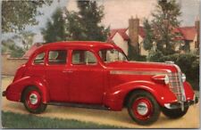 1937 PONTIAC SILVER STREAK Automobile Advertising Postcard Red Car / Unused picture