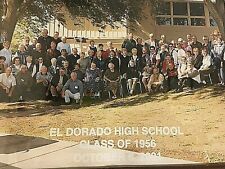 Vintage Picture El Dorado Kansas 1956 High School Class Wood Glass Frame 11X9