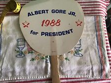 Vintage Campaign Fan 1988 Albert Gore JR.  U.S. Political Presidential Ad picture