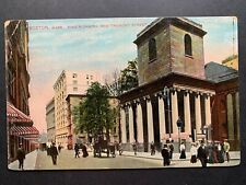 Postcard Boston MA - c1910s Kings Chapel Tremont Street picture